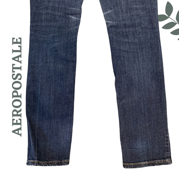 🛍️3/$40 AEROPOSTALE Bayla Skinny Jeans 7/8 Reg Dark Wash Mid Rise Blue Denim - Picture 6 of 7